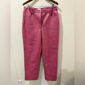 Wilfred Vibrant Pink leather pants Size14